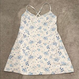 Hollister Gilly Hicks blue and white floral tennis exercise athleisure dress